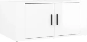 VidaXL Salontafel 80x50x36 Cm Bewerkt Hout Hoogglans Wit
