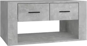 VidaXL Salontafel 80x50x40 Cm Bewerkt Hout Betongrijs