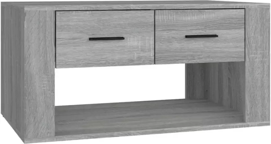 VidaXL Salontafel 80x50x40 Cm Bewerkt Hout Grijs Sonoma Eiken