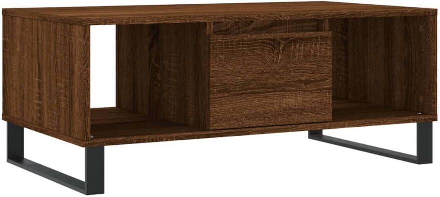 VidaXL -Salontafel-90x50x36 5-cm-bewerkt-hout-bruin-eikenkleur