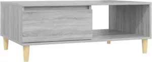 VidaXL Salontafel 90x60x35 cm bewerkt hout grijs sonoma eikenkleurig