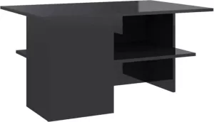 VidaXL Salontafel 90x60x46 5 cm spaanplaat hoogglans zwart