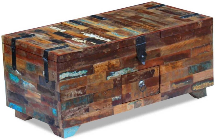 Vida XL vidaXL Salontafel kist 80x40x35 cm massief gerecycled hout-VXL-243320