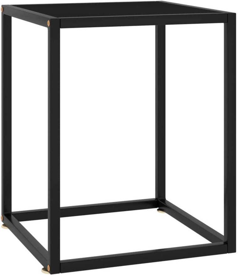 VidaXL -Salontafel-met-zwart-glas-40x40x50-cm-zwart