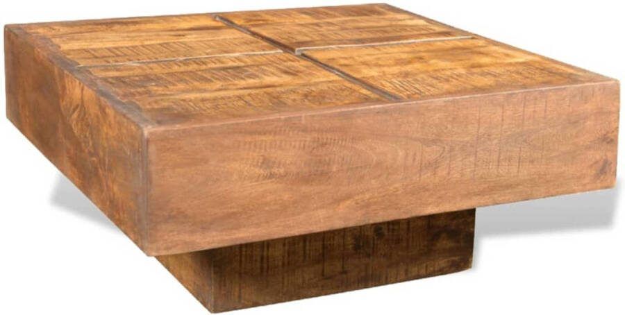 VidaXL -Salontafel-vierkant-massief-mangohout-bruin
