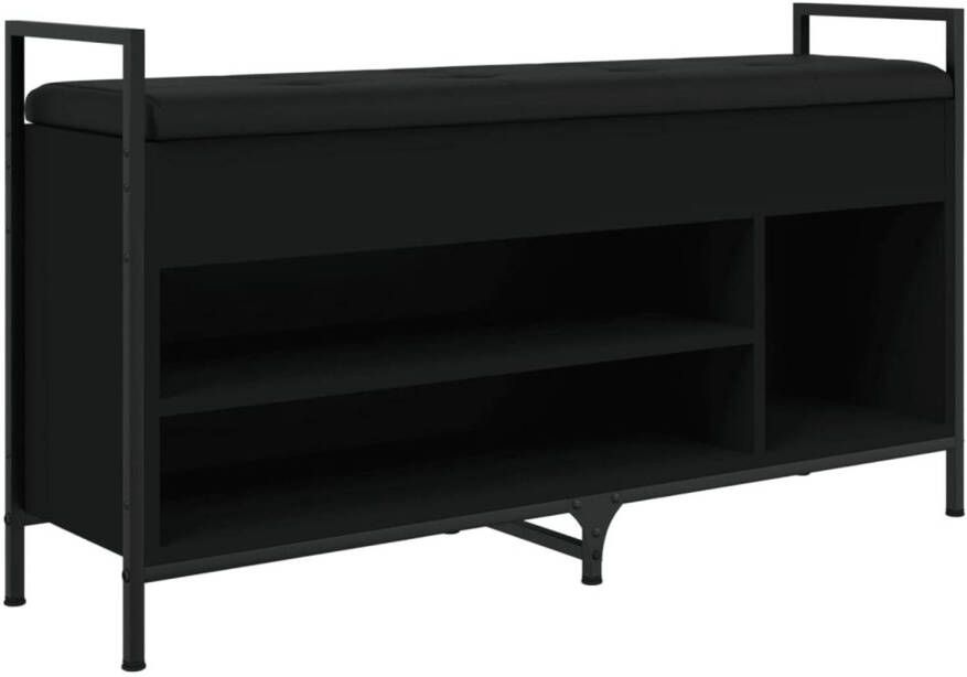 VidaXL -Schoenenbank-105 5x32x57 5-cm-bewerkt-hout-zwart