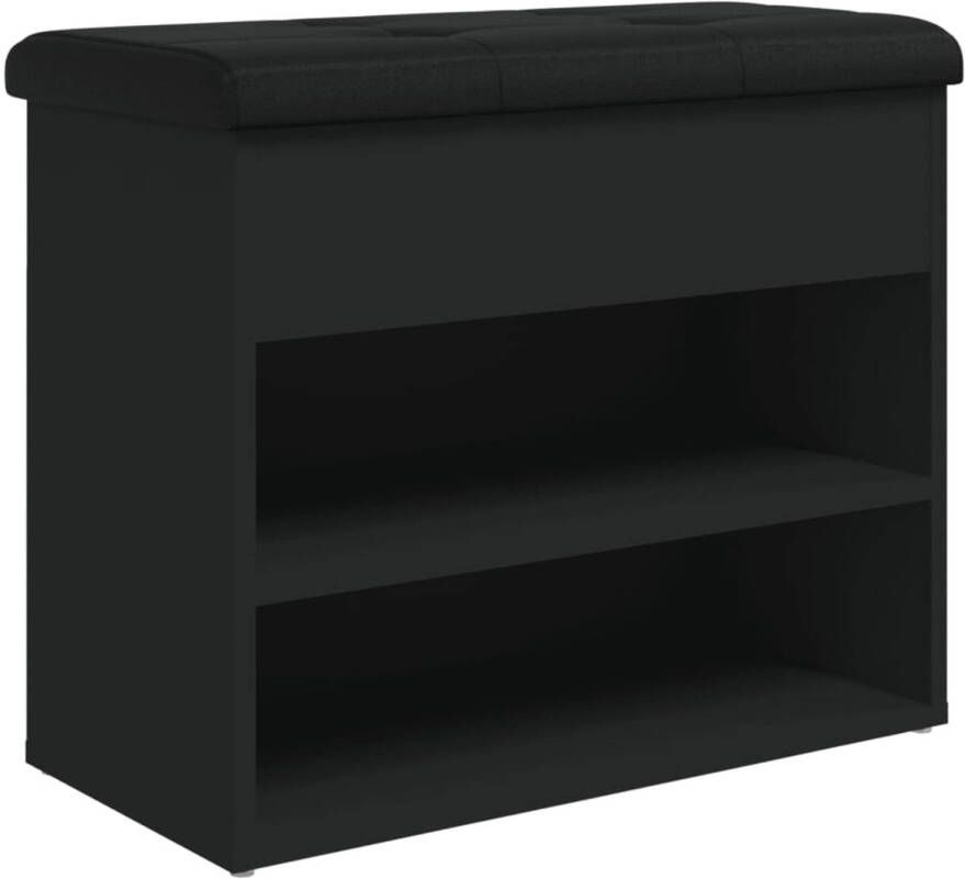 VidaXL -Schoenenbankje-62x32x50-cm-bewerkt-hout-zwart