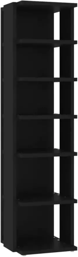 VidaXL -Schoenenkast-27 5x27x102-cm-bewerkt-hout-zwart