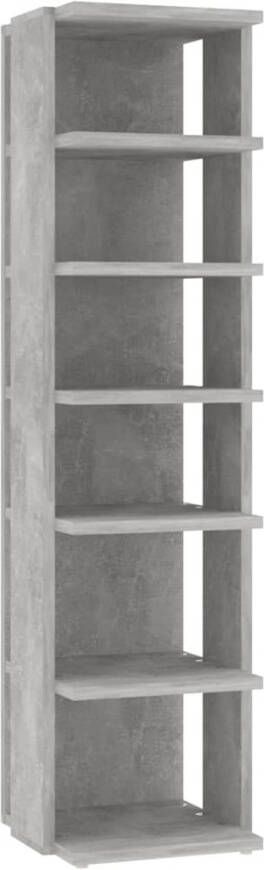 VidaXL -Schoenenkast-27 5x27x102-cm-bewerkt-hout-betongrijs