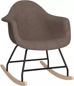 VidaXL Schommelstoel stof taupe