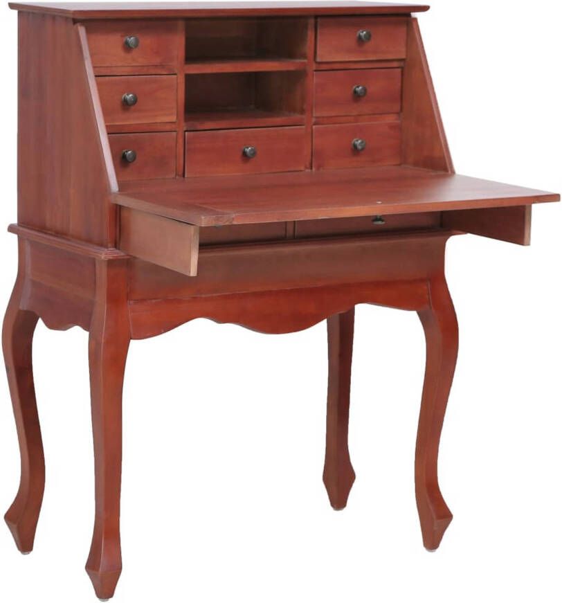 VidaXL -Secretaire-78x42x103-cm-massief-mahoniehout-bruin