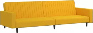 VidaXL Slaapbank 2-zits fluweel geel