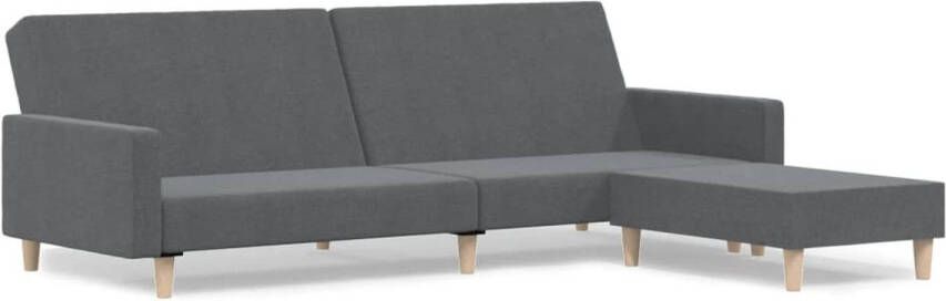 VidaXL -Slaapbank-2-zits-met-voetenbank-stof-lichtgrijs - Foto 2