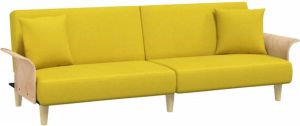 VidaXL -Slaapbank-met-armleuningen-stof-geel