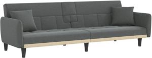 VidaXL -Slaapbank-met-bekerhouders-stof-donkergrijs