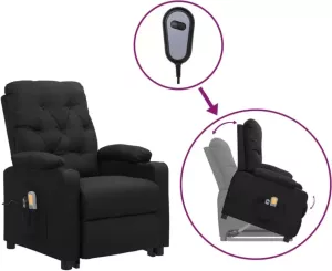 VidaXL Sta-op-massagestoel Elektrisch Verstelbaar Stof Zwart