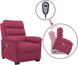 VidaXL -Sta-op-massagestoel-fluweel-wijnrood