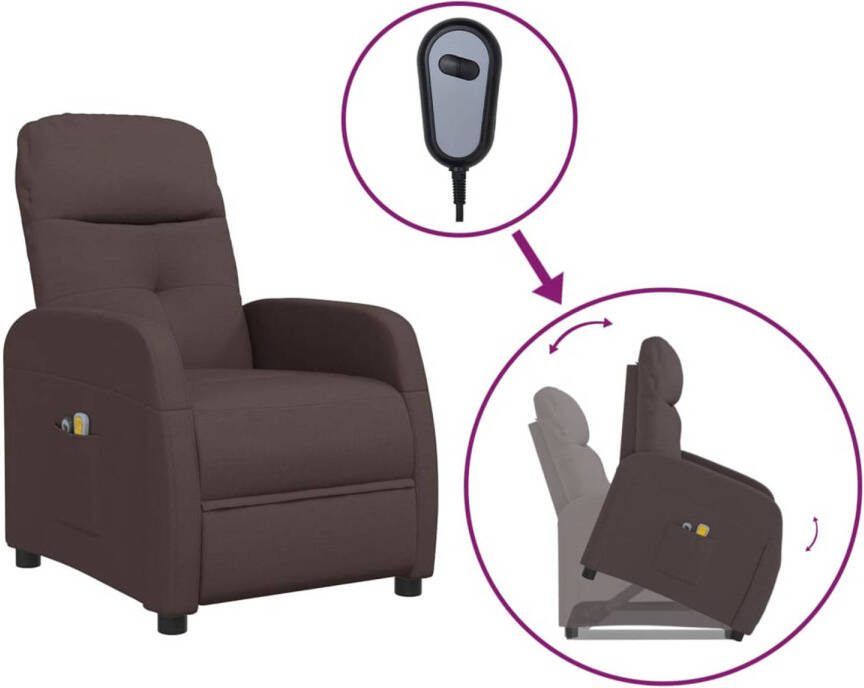 VidaXL -Sta-op-massagestoel-stof-donkerbruin