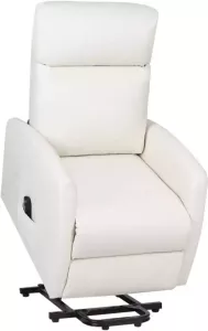 VidaXL Sta-op-stoel verstelbaar kunstleer crèmekleurig