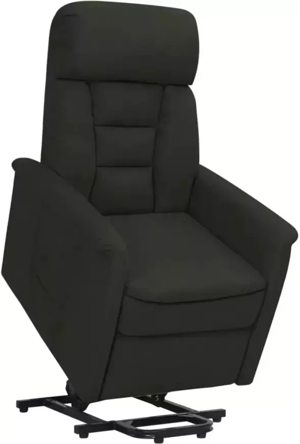 VidaXL Sta-op-stoel verstelbaar kunstsuède zwart