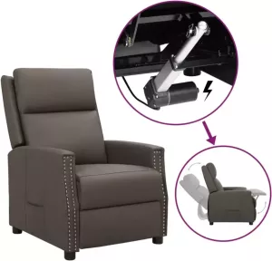VidaXL Sta-opstoel verstelbaar kunstleer grijs