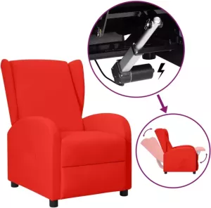 VidaXL Sta-opstoel verstelbaar kunstleer rood