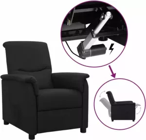 VidaXL Sta-opstoel Verstelbaar Stof Zwart