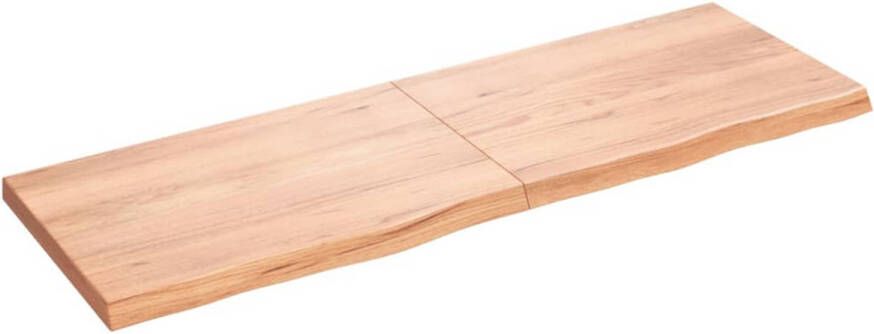 VIDAXL Tafelblad 180x60x(2-6)cm behandeld massief eikenhout lichtbruin