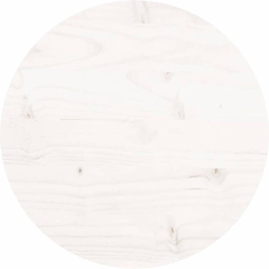 VidaXL -Tafelblad-rond-Ø30x3-cm-massief-grenenhout-wit