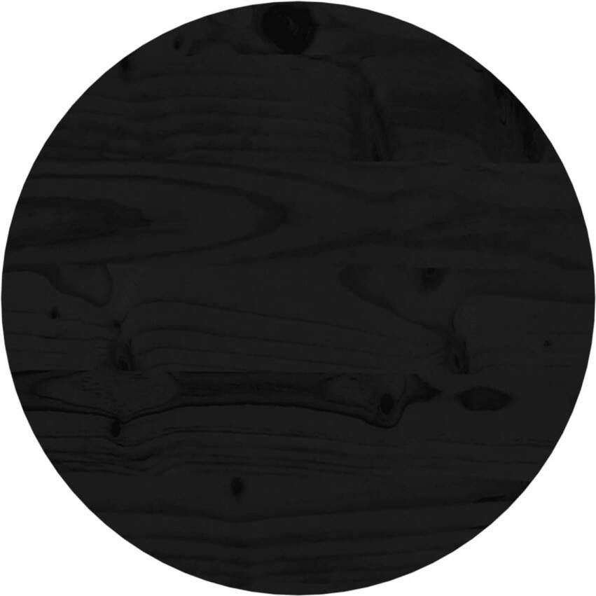 VidaXL -Tafelblad-rond-Ø30x3-cm-massief-grenenhout-zwart