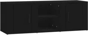 VidaXL Tv-meubel 100x31 5x35 Cm Bewerkt Hout Zwart