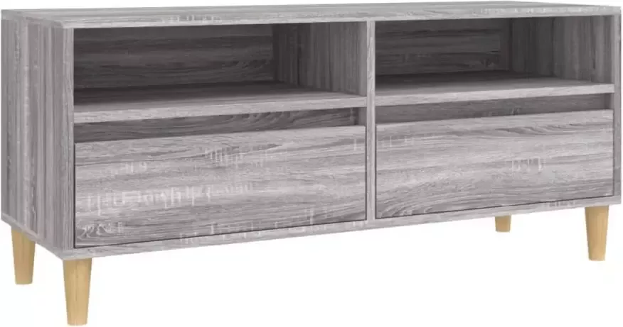 VidaXL -Tv-meubel-100x34 5x44 5-cm-bewerkt-hout-grijs-sonoma-eikenkleur