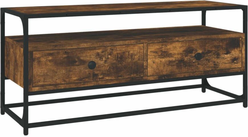 VidaXL -Tv-meubel-100x35x45-cm-bewerkt-hout-gerookt-eikenkleurig