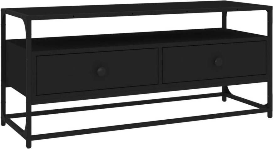 VidaXL -Tv-meubel-100x35x45-cm-bewerkt-hout-zwart