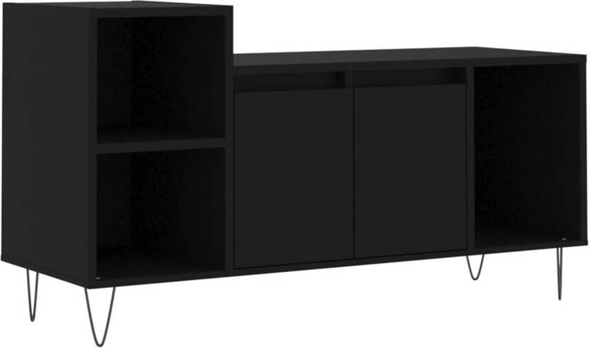 VidaXL -Tv-meubel-100x35x55-cm-bewerkt-hout-zwart