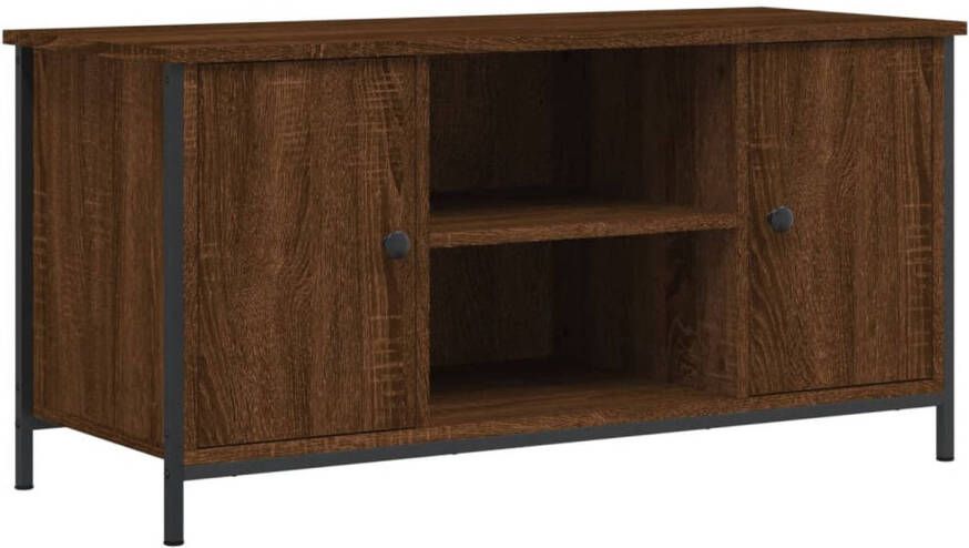 VidaXL -Tv-meubel-100x40x50-cm-bewerkt-hout-bruineikenkleurig