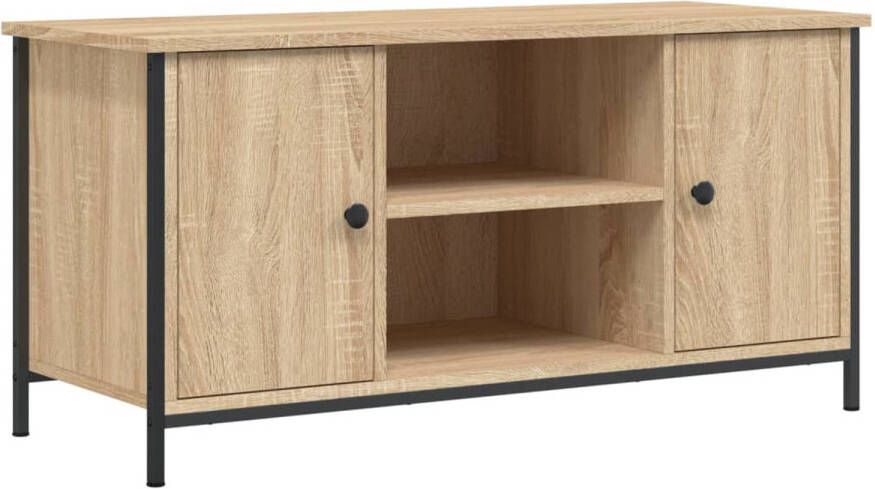 VidaXL -Tv-meubel-100x40x50-cm-bewerkt-hout-sonoma-eikenkleurig