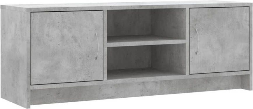 VidaXL -Tv-meubel-102x30x37 5-cm-bewerkt-hout-betongrijs