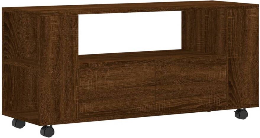 VidaXL -Tv-meubel-102x34 5x43-cm-bewerkt-hout-bruineikenkleurig