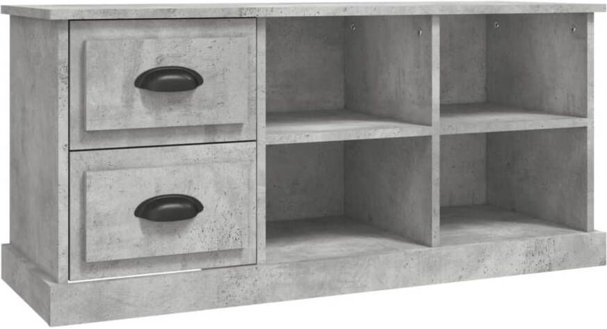 VidaXL -Tv-meubel-102x35 5x47 5-cm-bewerkt-hout-betongrijs