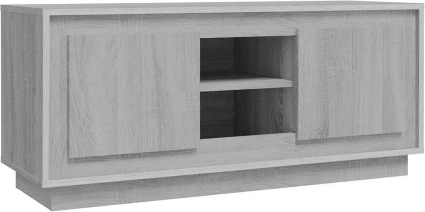 VidaXL -Tv-meubel-102x35x45-cm-bewerkt-hout-grijs-sonoma-eikenkleurig