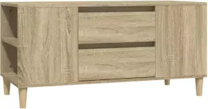 VidaXL Tv-meubel 102x44 5x50 Cm Bewerkt Hout Sonoma Eikenkleurig