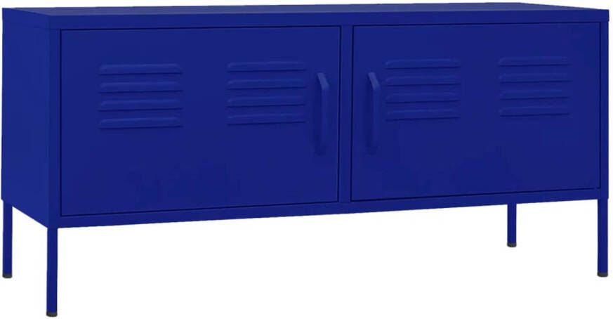 VidaXL -Tv-meubel-105x35x50-cm-staal-marineblauw