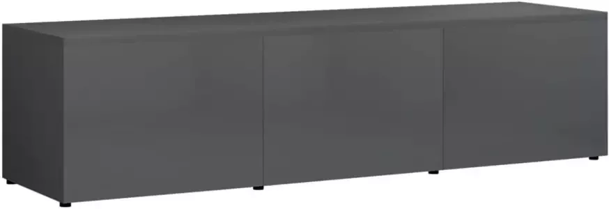 VIDAXL Tv-meubel 120x34x30 cm spaanplaat hoogglans grijs - Foto 1