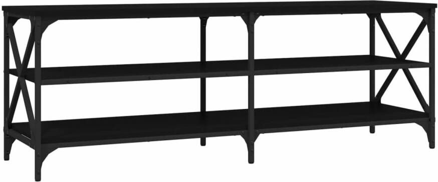 VidaXL -Tv-meubel-140x40x50-cm-bewerkt-hout-zwart