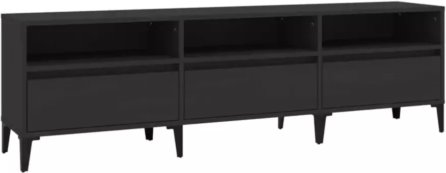 VidaXL -Tv-meubel-150x30x44 5-cm-bewerkt-hout-zwart