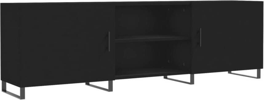 VidaXL -Tv-meubel-150x30x50-cm-bewerkt-hout-zwart - Foto 1