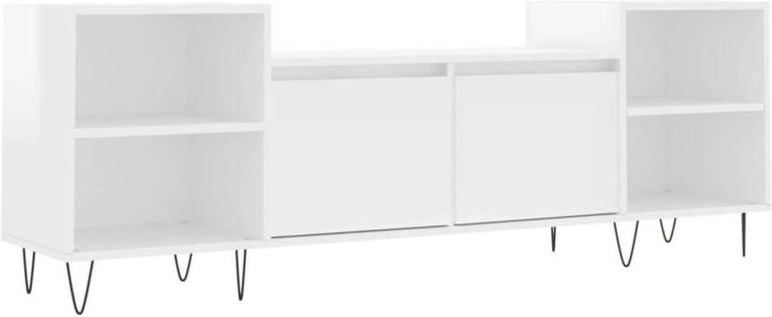 VidaXL -Tv-meubel-160x35x55-cm-bewerkt-hout-hoogglans-wit