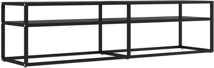 VidaXL -Tv-meubel-160x40x40 5-gehard-glas-zwart