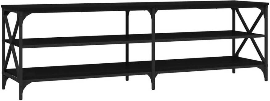 VidaXL -Tv-meubel-160x40x50-cm-bewerkt-hout-zwart